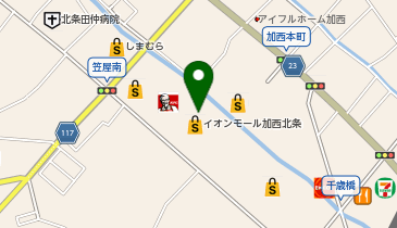 はなまるうどん イオンモール加西北条店の地図画像