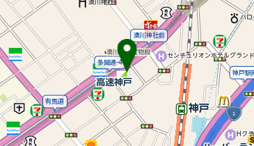 はなまるうどん 高速神戸駅店の地図画像