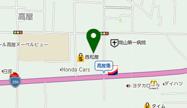 はなまるうどん 岡山高屋店の地図画像