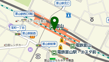 はなまるうどん 富山駅前店の地図画像