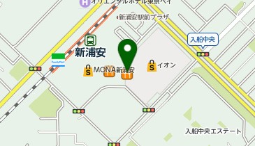 はなまるうどん イオン新浦安店の地図画像