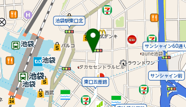 はなまるうどん 池袋サンシャイン通り店の地図画像