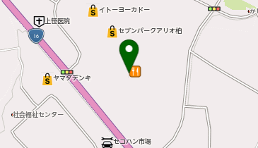 うまげな セブンパークアリオ柏店の地図画像