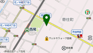 はなまるうどん ヴェルサウォーク西尾店の地図画像