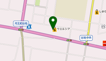 ウエルシア山形河北店の地図画像