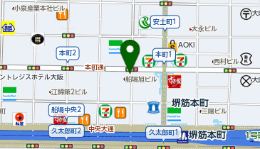 ウエルシア大阪本町店の地図画像