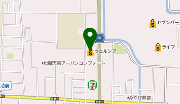 ウエルシア松原天美東店の地図画像