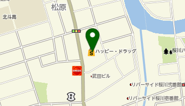 ハッピー・ドラッグ 青森松原店の地図画像