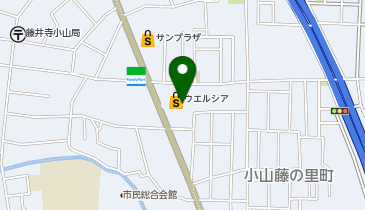 ウエルシア藤井寺小山店の地図画像
