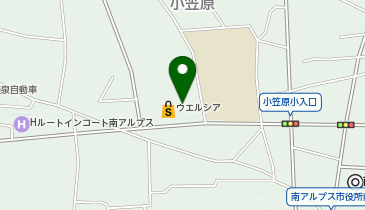 ウエルシア南アルプス小笠原店の地図画像