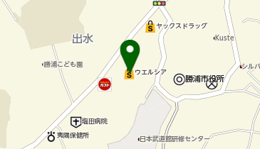 ウエルシア勝浦新官店の地図画像