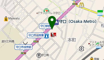 ウエルシアイオンタウン守口店の地図画像