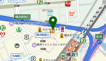 ハックドラッグエキニア横浜店の地図画像