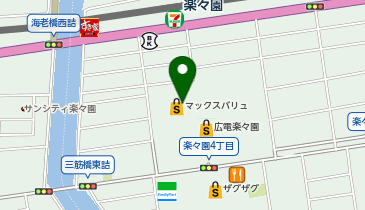 ウエルシアイオンタウン楽々園店の地図画像