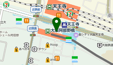 コクミンドラッグ近鉄あべのハルカス店の地図画像
