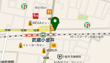 ウエルシア武蔵小金井駅前店の地図画像