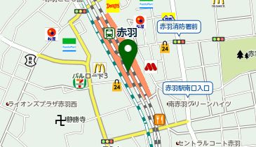 ウエルシアエキュート赤羽みなみ店の地図画像