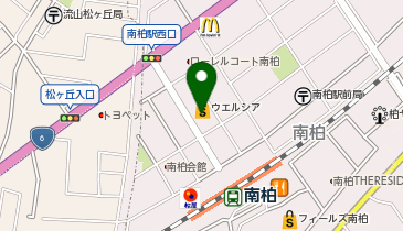 ウエルシア南柏駅西口店の地図画像