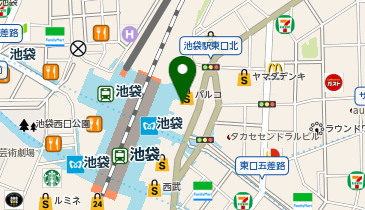 ウエルシア池袋店の地図画像
