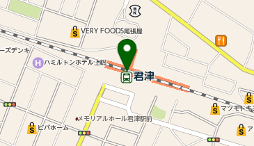 NewDays KIOSK 君津駅改札外店の地図画像