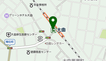 NewDays KIOSK 大曲駅待合室の地図画像