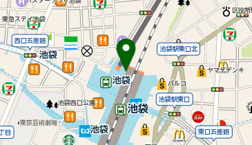 かねすえ 池袋北改札外の地図画像