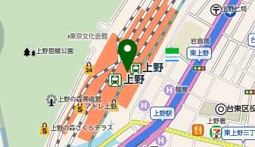 エキュート上野の地図画像