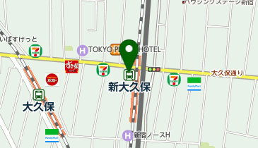 スターバックス コーヒー 新大久保駅店の地図画像