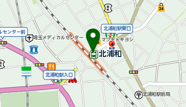 いろり庵きらく 北浦和の地図画像