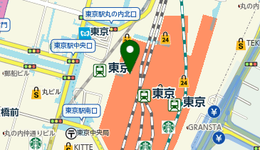 NewDays グランスタ東京中央通路の地図画像