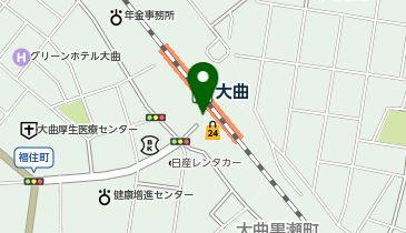 NewDays 大曲の地図画像