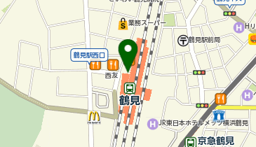 NewDays 鶴見西口の地図画像