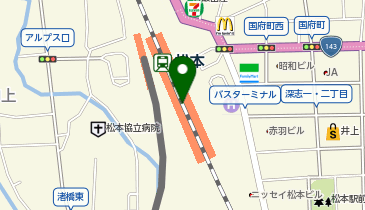 NewDaysミニ 松本2ホームの地図画像