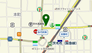 三井住友銀行 茨木支店の地図画像