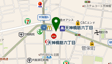 三井住友銀行 天六支店の地図画像