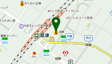 三井住友銀行 草津支店の地図画像