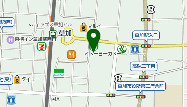 三井住友銀行 草加支店の地図画像