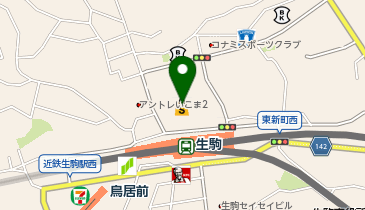 三井住友銀行 近鉄百貨店生駒店の地図画像