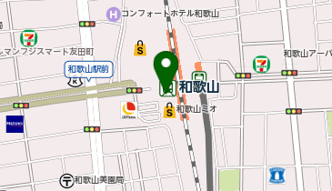 おみやげ街道JR和歌山駅中央口の地図画像