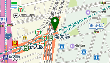 おみやげ街道アルデ新大阪の地図画像