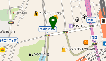 スターバックス ティー&カフェ グランフロント大阪北館1階店の地図画像