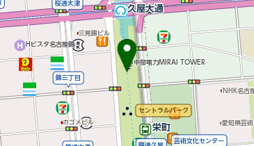 スターバックス コーヒー 栄セントラルパーク店の地図画像