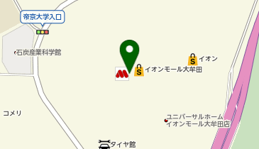スターバックス コーヒー イオンモール大牟田店の地図画像