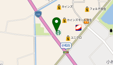 スターバックス コーヒー カインズ羽生店の地図画像