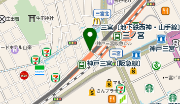スターバックス コーヒー EKIZO 神戸三宮店の地図画像