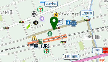 スターバックス コーヒー 芦屋モンテメール店の地図画像