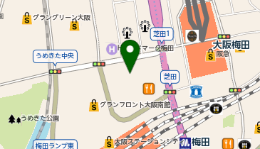 スターバックス コーヒー LINKS UMEDA 8階店の地図画像