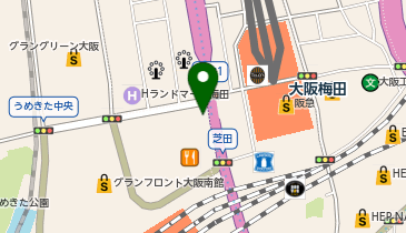 スターバックス コーヒー LINKS UMEDA 2階店の地図画像