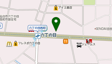 スターバックス コーヒー 仙台六丁の目店の地図画像