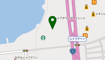 スターバックス コーヒー 越谷レイクタウン アウトレット店の地図画像